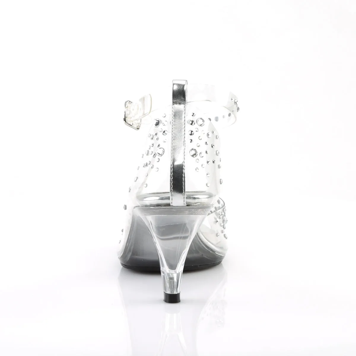 BELLE-330RS Fabulicious 3" Belle Clear Sexy Shoes (Posing Shoes)