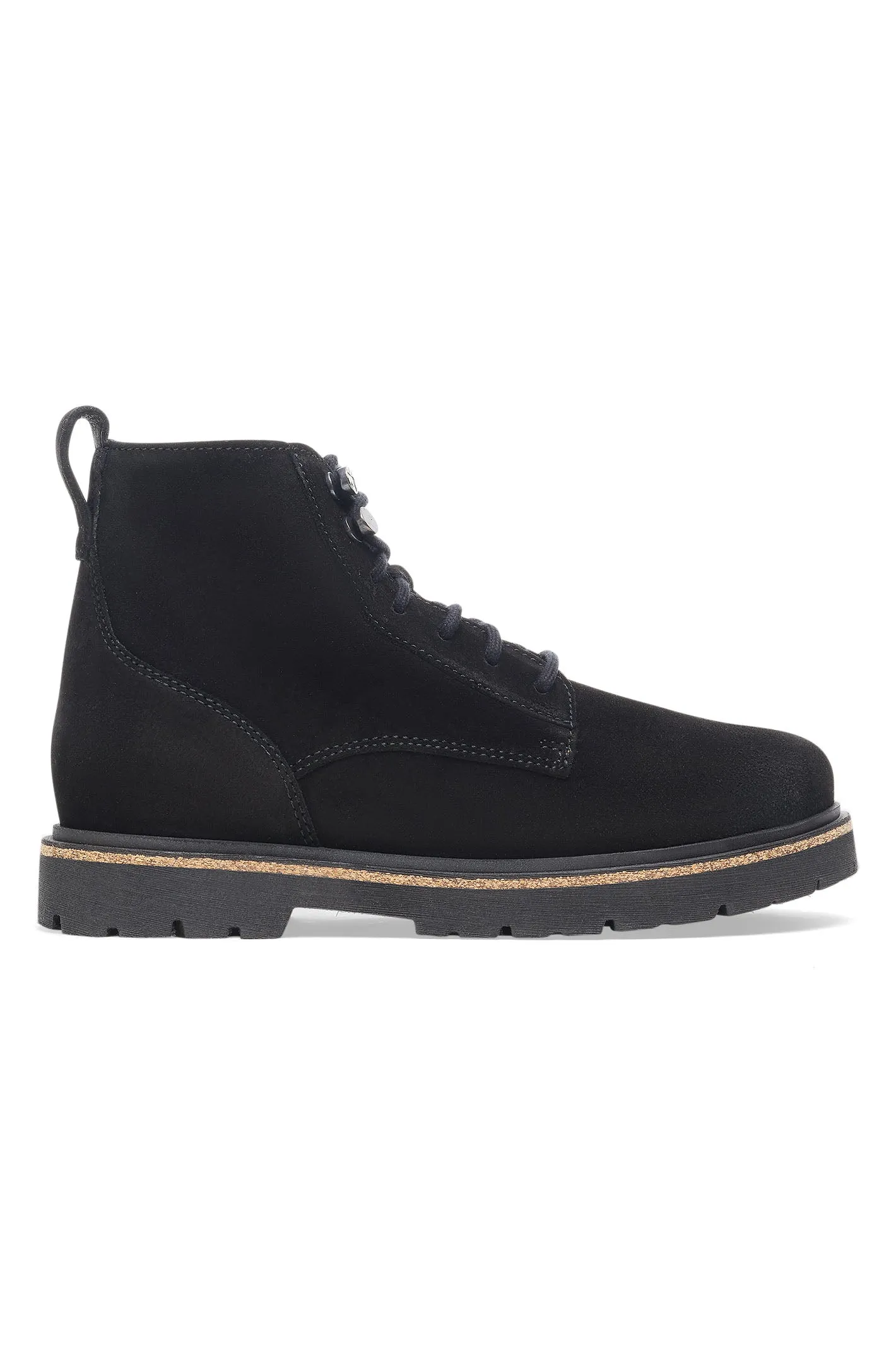 Birkenstock Highwood Lace Mid Boots Black Suede Leather Narrow Fit 1028893