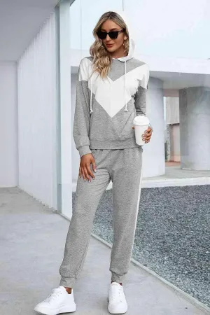 Chevron Gray Hoodie and Jogger Set