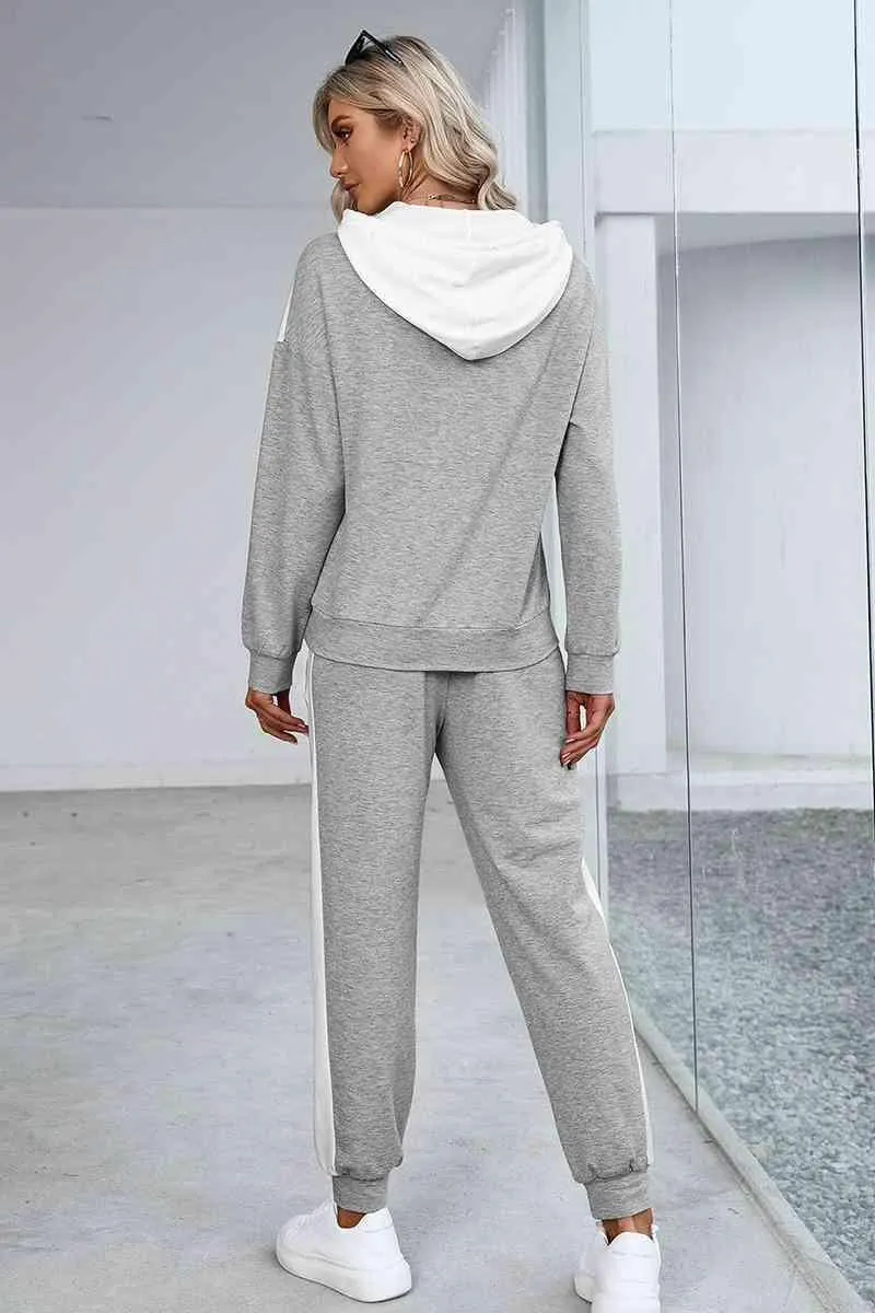 Chevron Gray Hoodie and Jogger Set