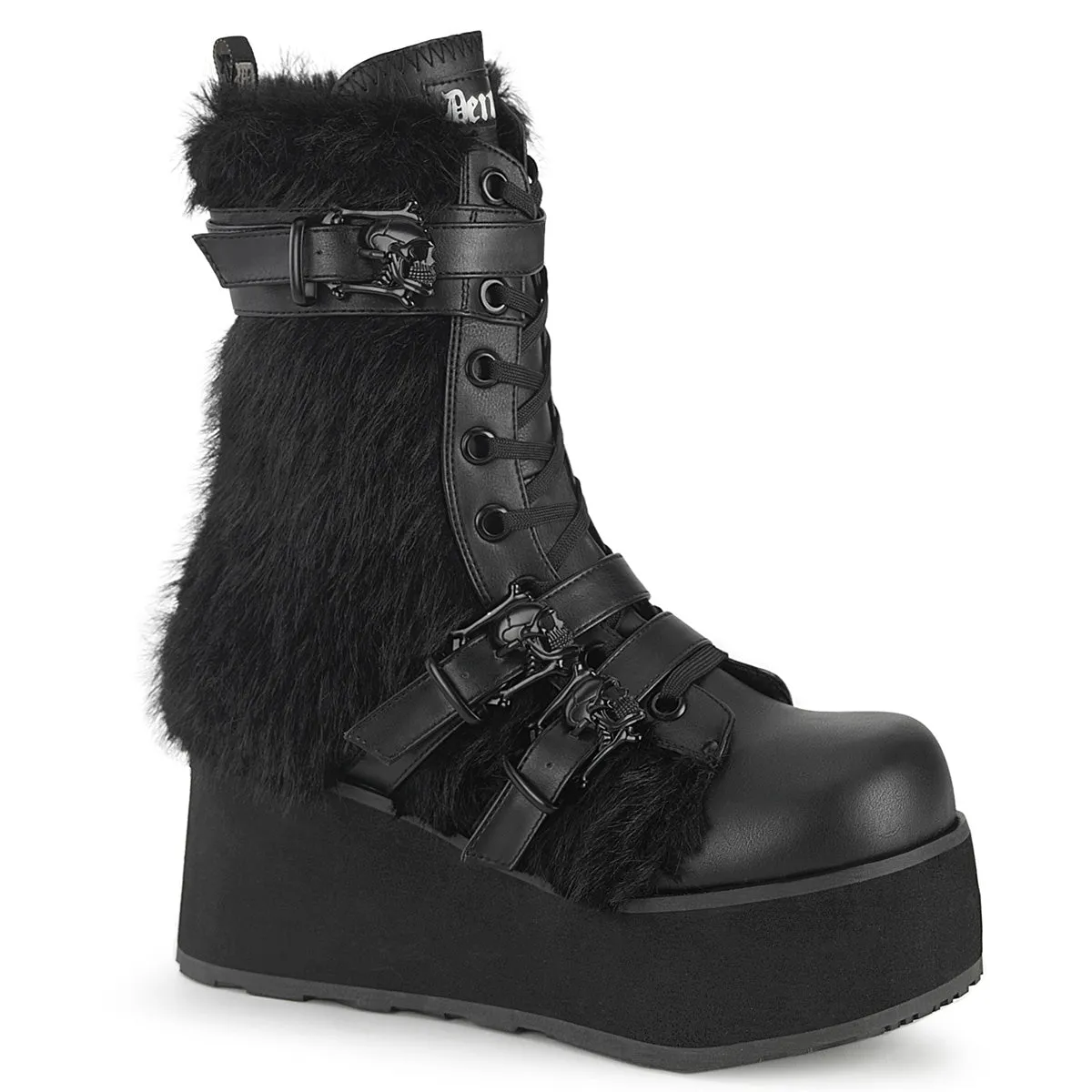 DemoniaCult Trashville 218 Unisex/Mens Platform Calf Length Boots