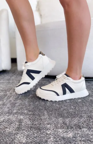 Eddie Lace Up White MIA Sneakers