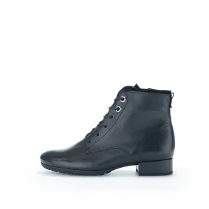 Gabor 32.715.57 Boat Ladies Black Leather Lace Up Ankle Boots