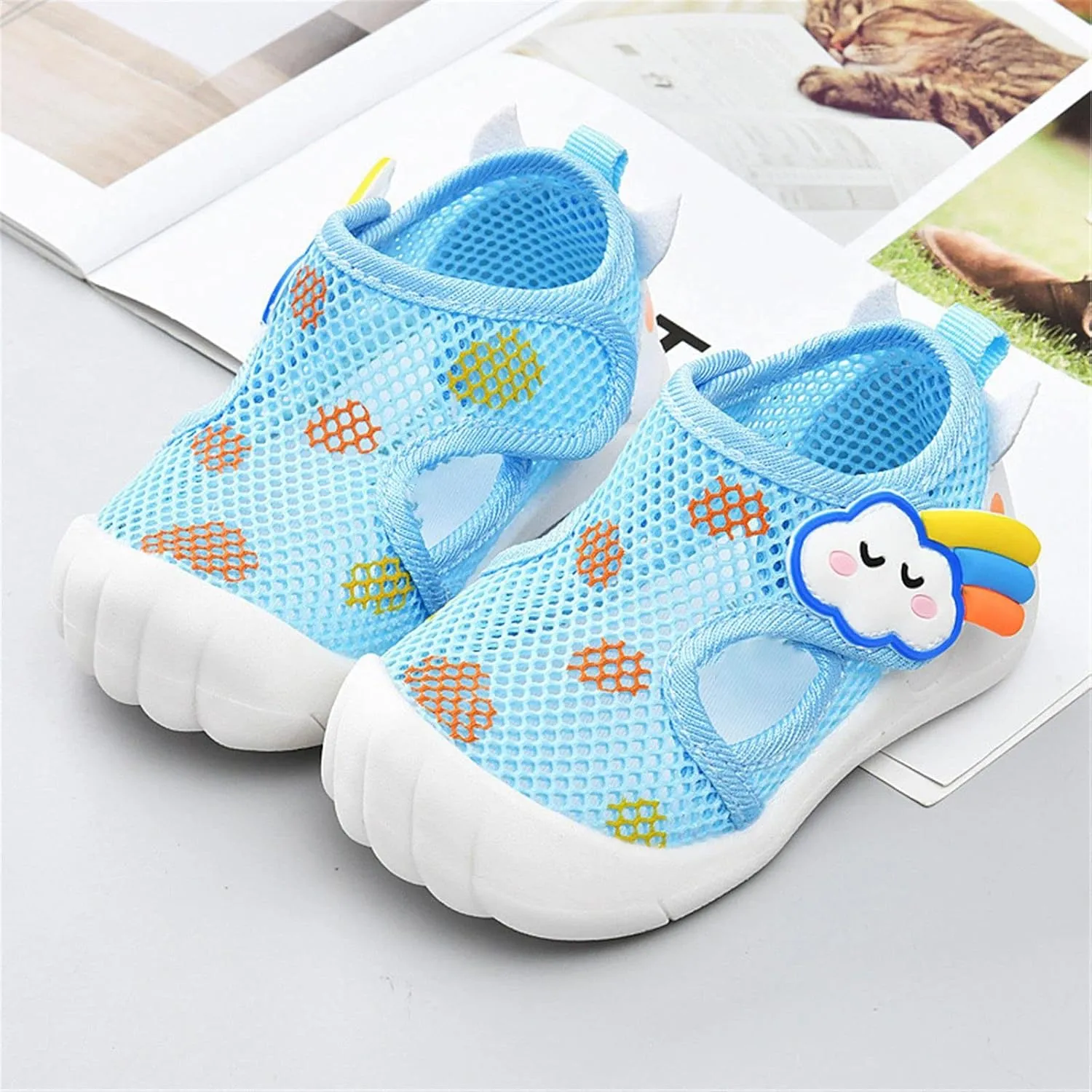 Infant Toddler Girls Boys Shoes Sandals Flat Bottom Non Slip Half Open Toe Slip Summer Breathable Baby Girl Dress