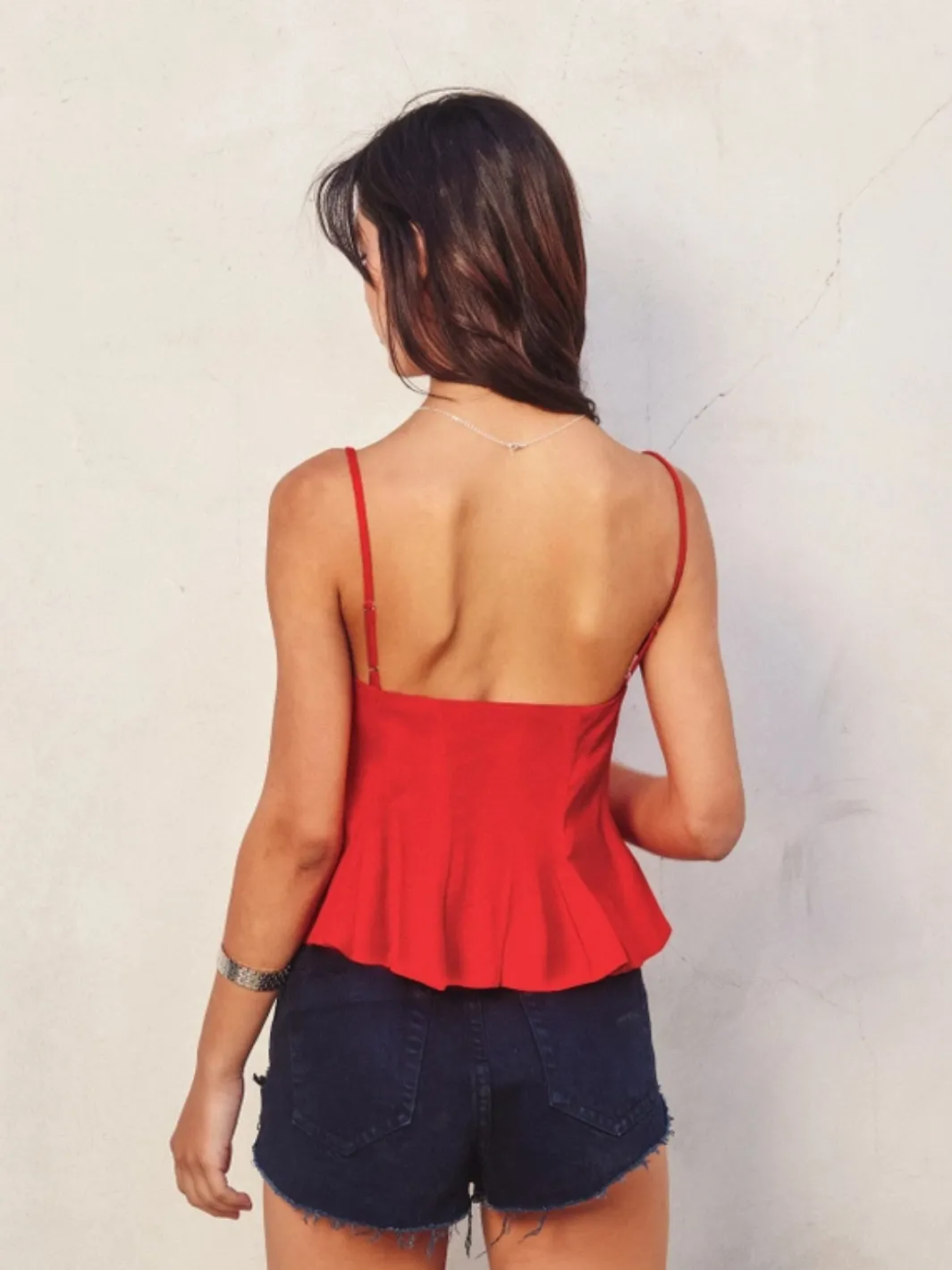 Jaida Sleeveless Flared Tank Top