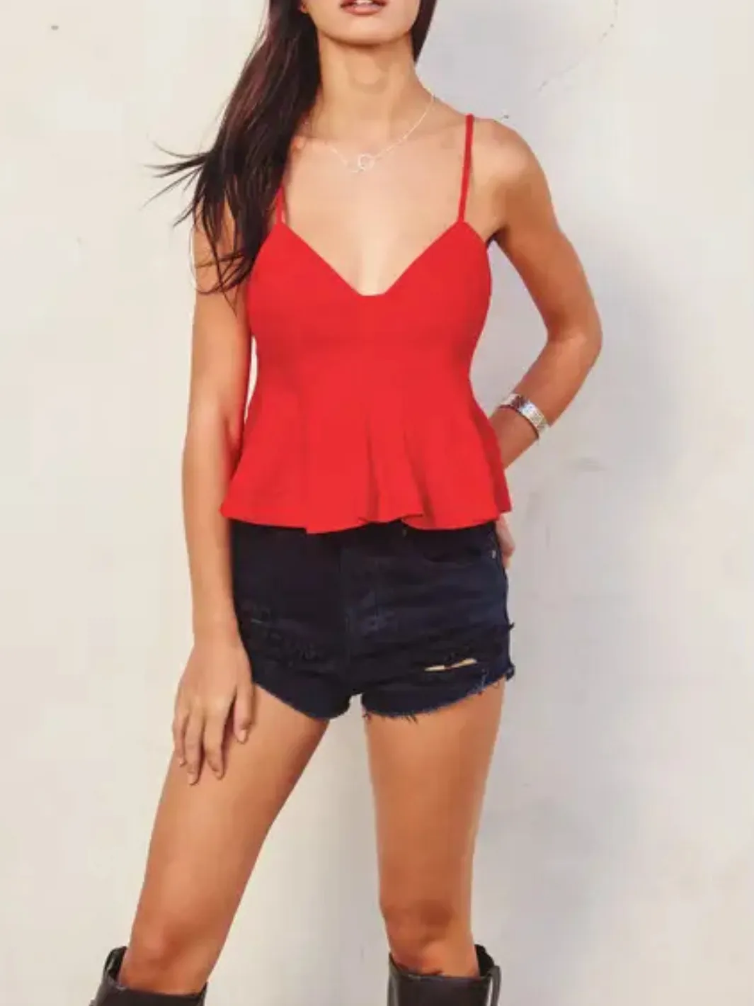 Jaida Sleeveless Flared Tank Top