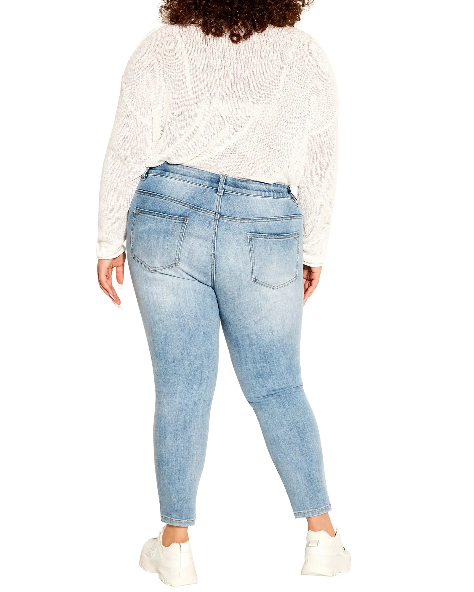 Kailani Cropped Deconstructed Skinny Jean | Light Wash