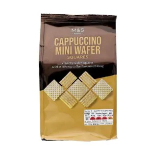 M&S Food Cappuccino Mini Wafer Squares 125g