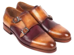 Paul Parkman Men's Brown & Purple Monkstraps