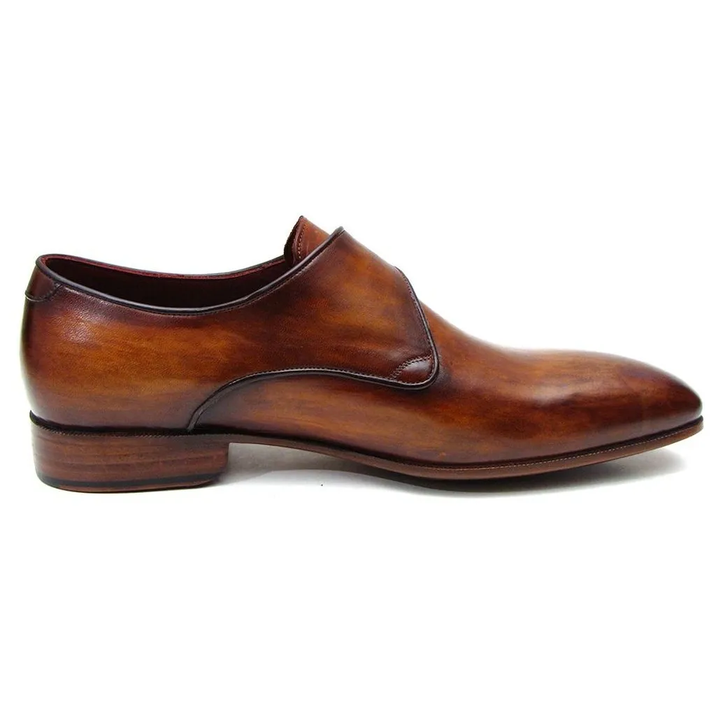 Paul Parkman Men's Single Monkstraps Brown Leather (ID#69V5E)
