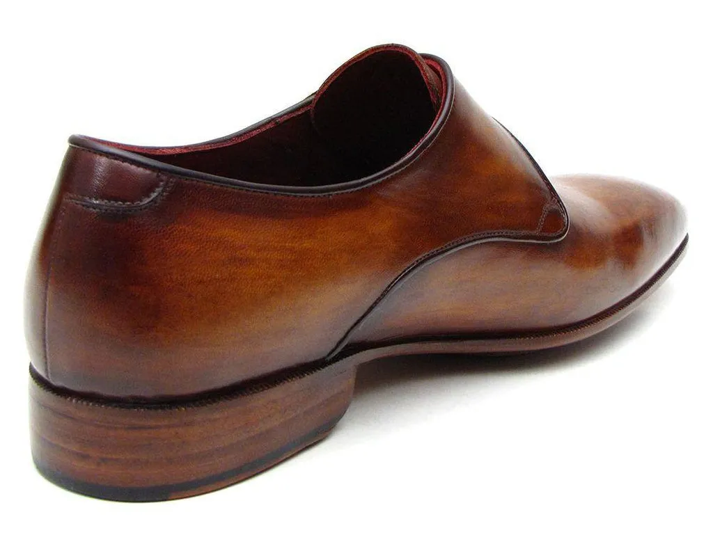 Paul Parkman Men's Single Monkstraps Brown Leather (ID#69V5E)