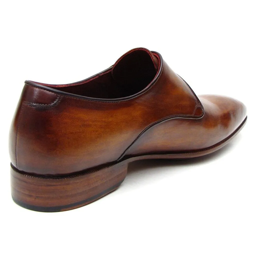 Paul Parkman Men's Single Monkstraps Brown Leather (ID#69V5E)