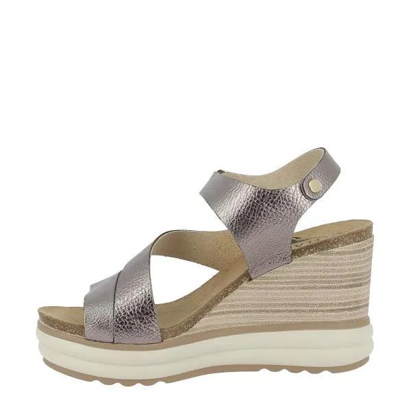 Plakton 375900 Metallic Women's Wedge Sandals