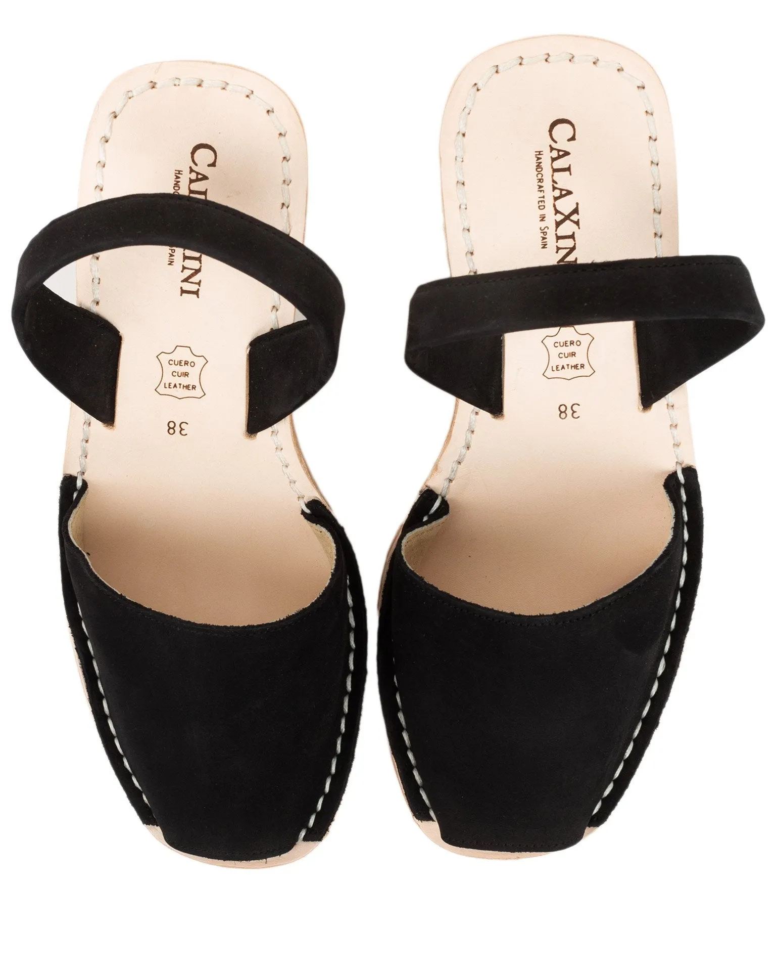Platform Wedge in Black Nubuck