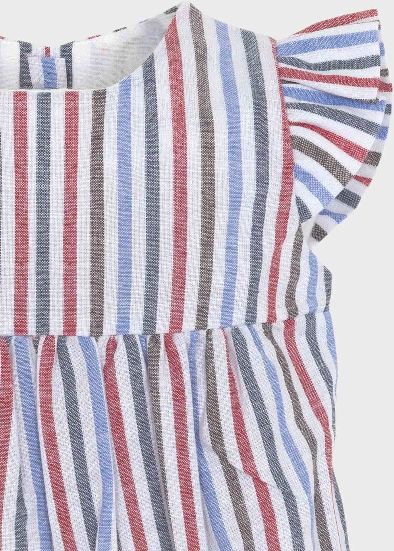 Red White and Blue Striped Romper
