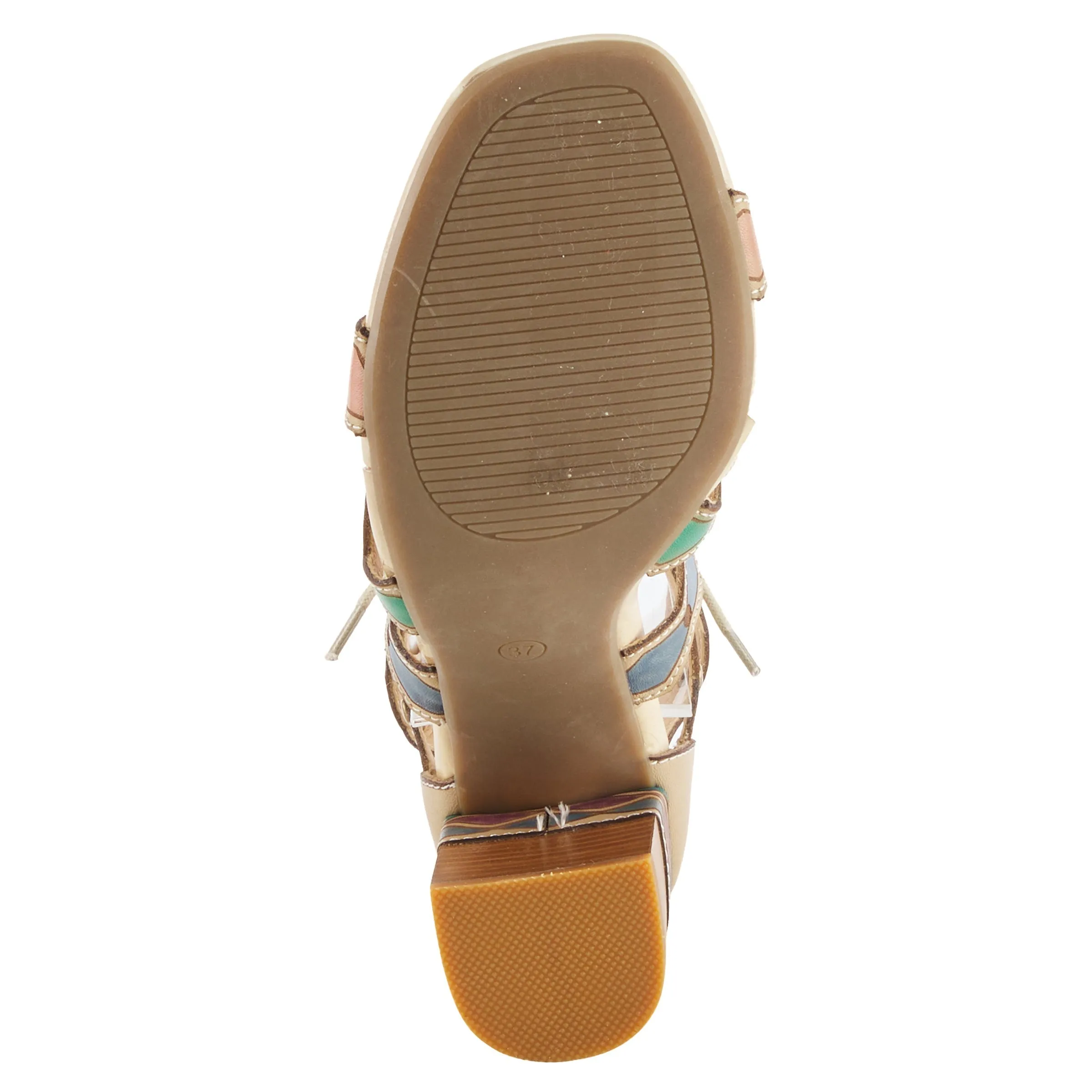 Spring Step Shoes  L'Artiste Artdeco Sandals Women's Multicolor Leather 2.75"