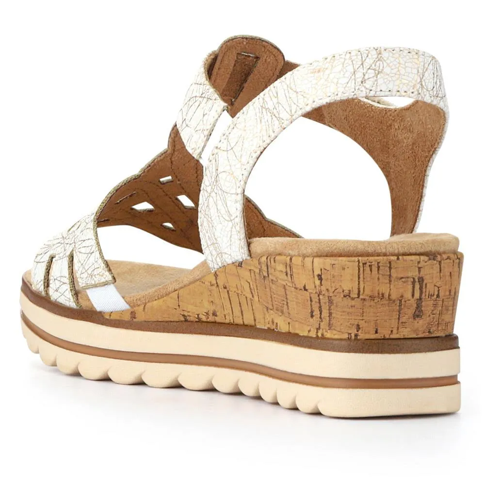 Tall Wedge-Heeled Touch-Fasten Sandals - RELIF41033 / 326 876