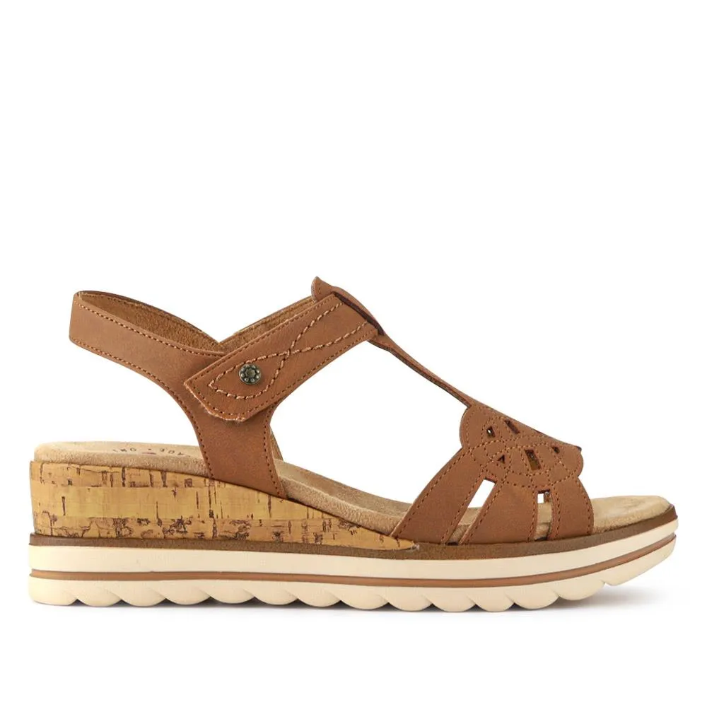 Tall Wedge-Heeled Touch-Fasten Sandals - RELIF41033 / 326 876