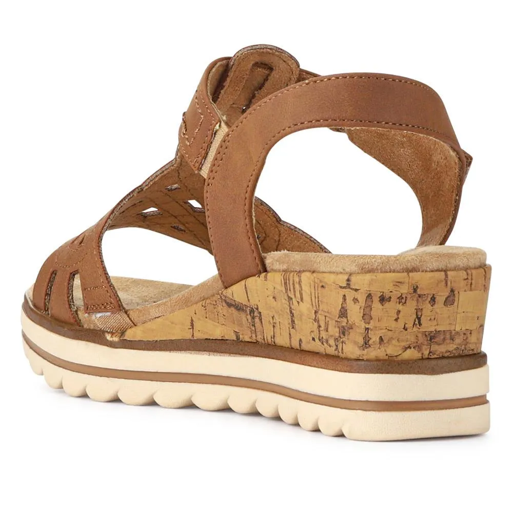 Tall Wedge-Heeled Touch-Fasten Sandals - RELIF41033 / 326 876