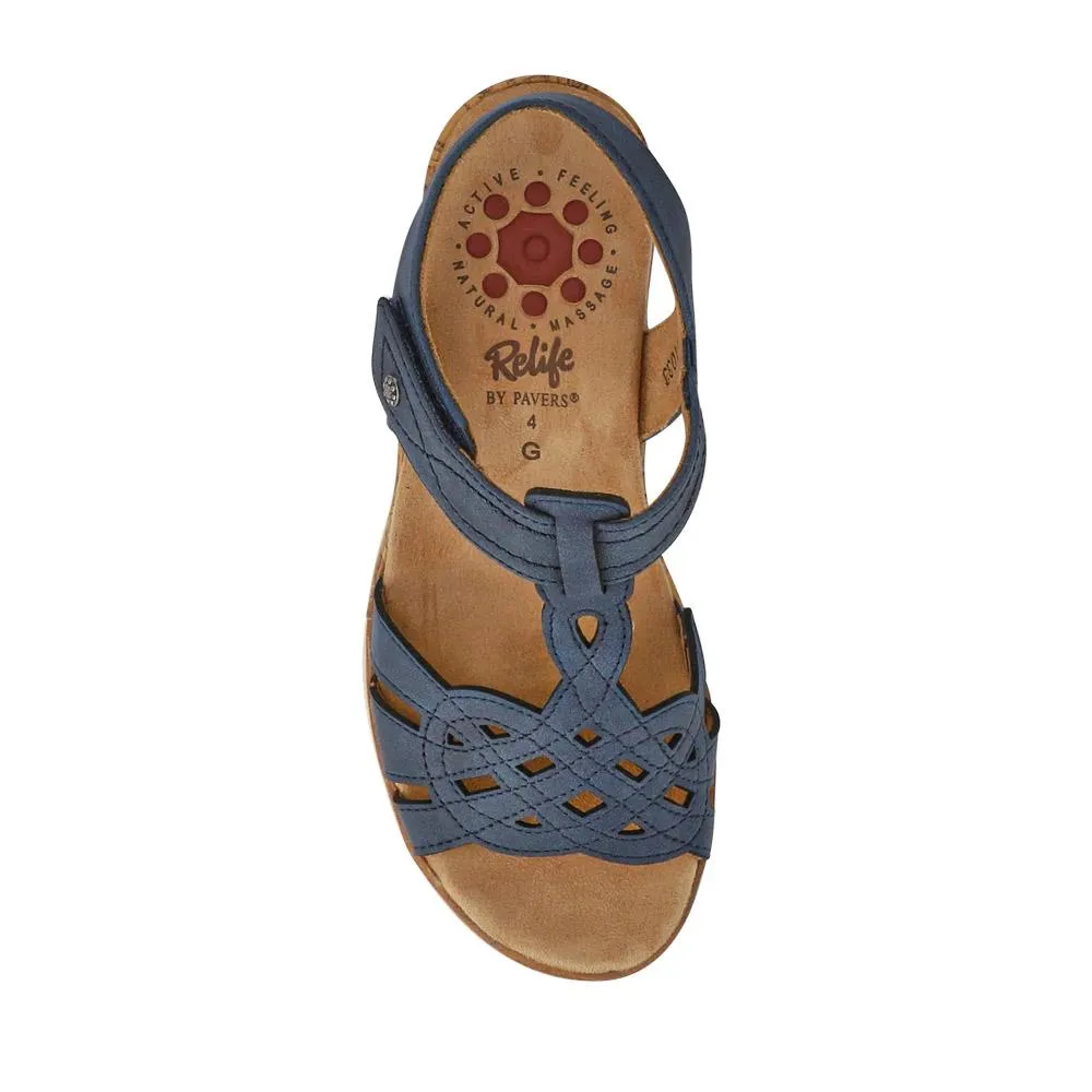 Tall Wedge-Heeled Touch-Fasten Sandals - RELIF41033 / 326 876