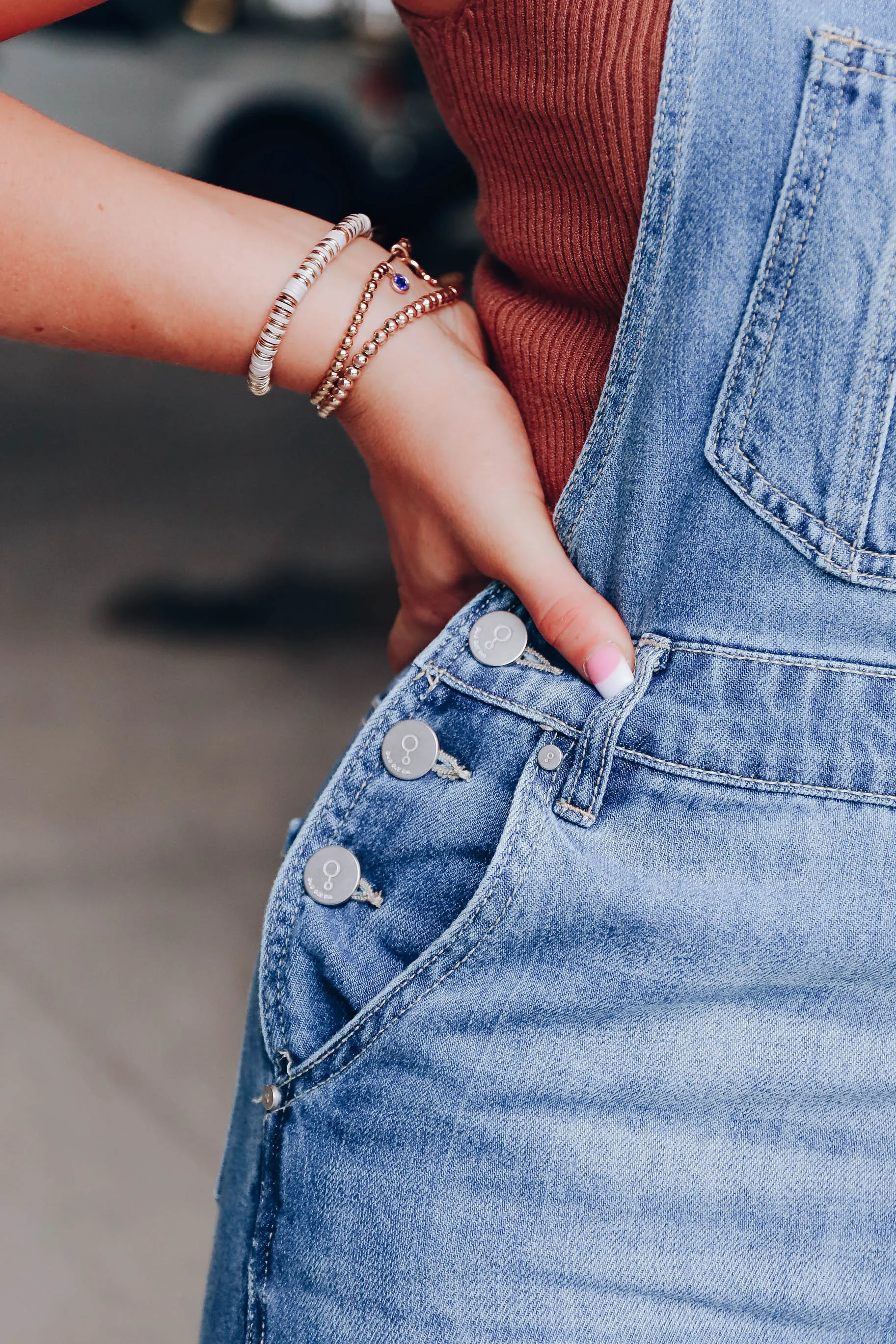 Tipton Cuffed Denim Overalls