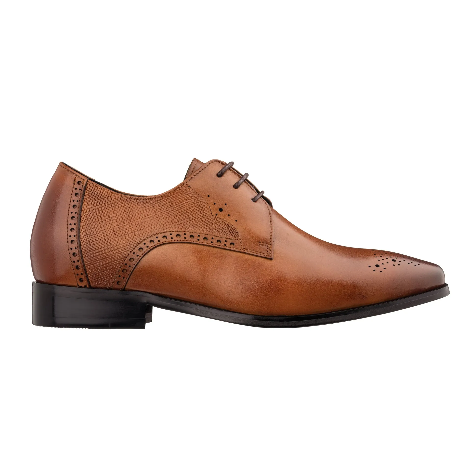 TOTO - Y6512 - 2.2 Inches Taller (Brown) - Dress Oxford - Lightweight