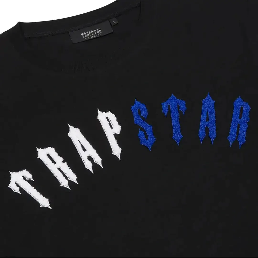 TRAPSTAR IRONGATE ARCH CHENILLE SHORT SET - BLACK ICE EDITION