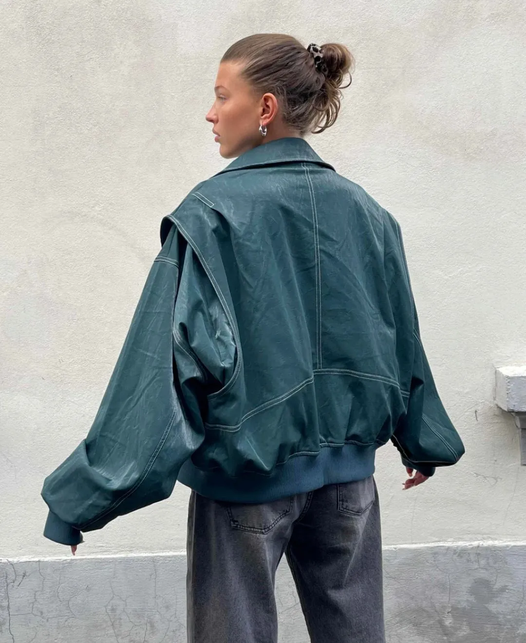 Vrouwen Bomberjack Oversized Hittebestendig Casual