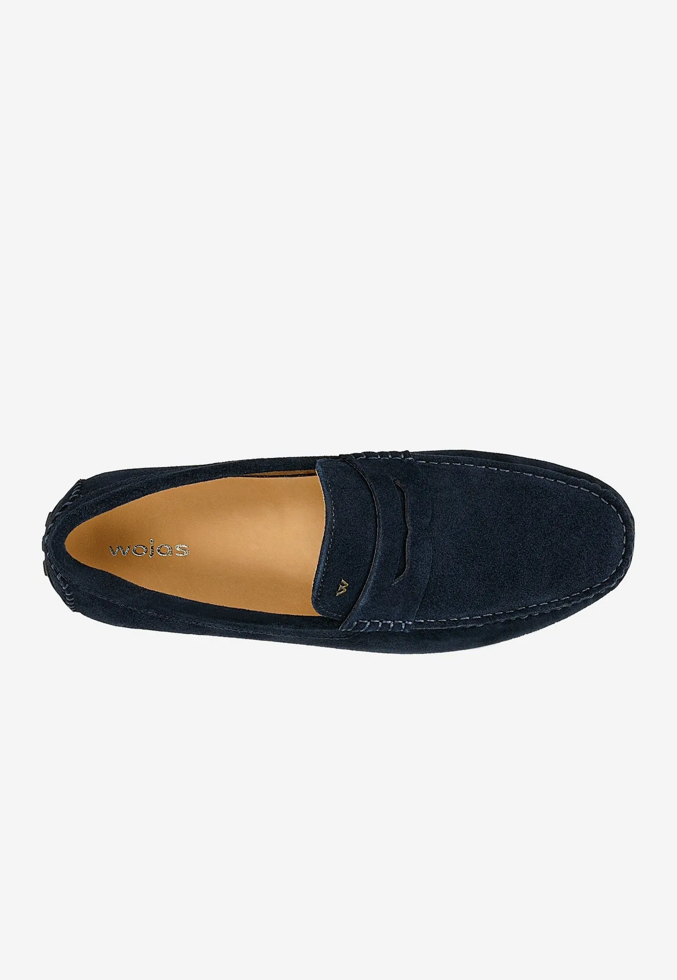 Wojas Dark Blue Velour Loafers | 1011668